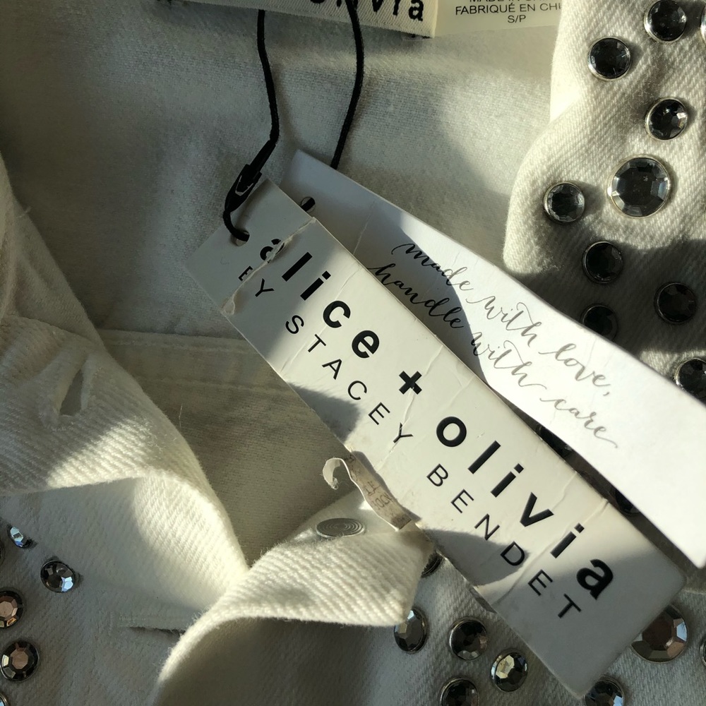 Alice & Olivia White Jean Jacket - Picture 3 of 6